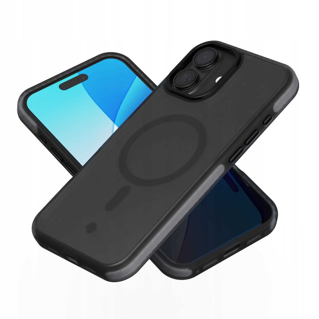 Θήκη iPhone 16 Plus Spacecase Hybrid Fusion Mag Ημιδιάφανη Σκληρή με MagSafe - Black (5905719112417)
