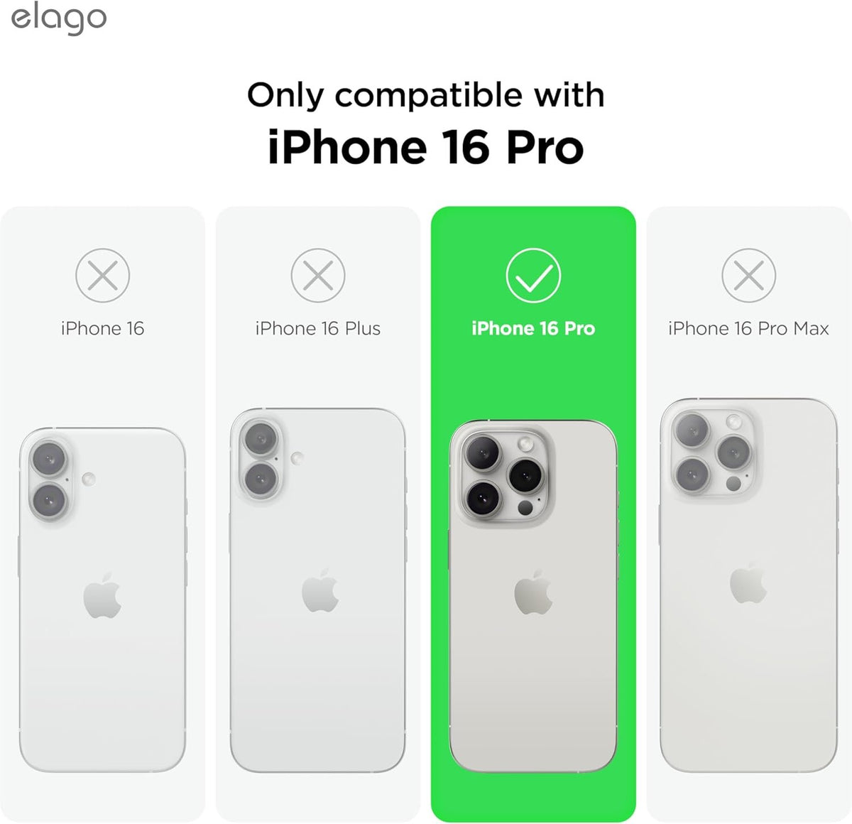 Θήκη iPhone 16 Pro Elago Magnetic Leather από Vegan Δέρμα με MagSafe - Black (ES16MSLE63PRO-BK)