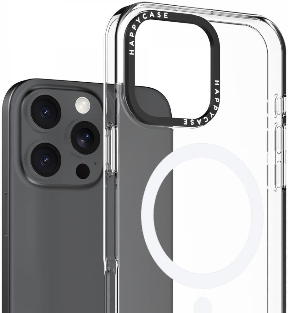 Θήκη iPhone 16 Pro HappyCase Joy Διάφανη Σκληρή με MagSafe - Crystal Clear (8719246463020)
