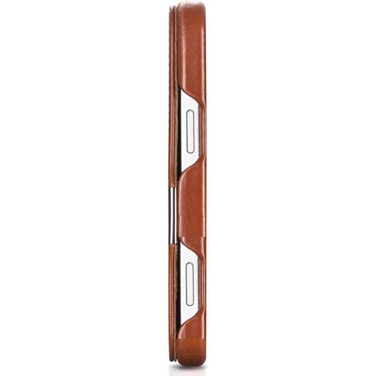 Θήκη iPhone 16 Pro iCarer Vintage Series Side-Open Flip Σκληρή Δερμάτινη με MagSafe - Retro Brown (WMI16240714-SN)