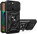 Θήκη iPhone 16 Pro Max Bodycell Armor Slide Ανθεκτική με Κάλυμμα για την Κάμερα & Μεταλλικό Ring Holder - Black (520601508007