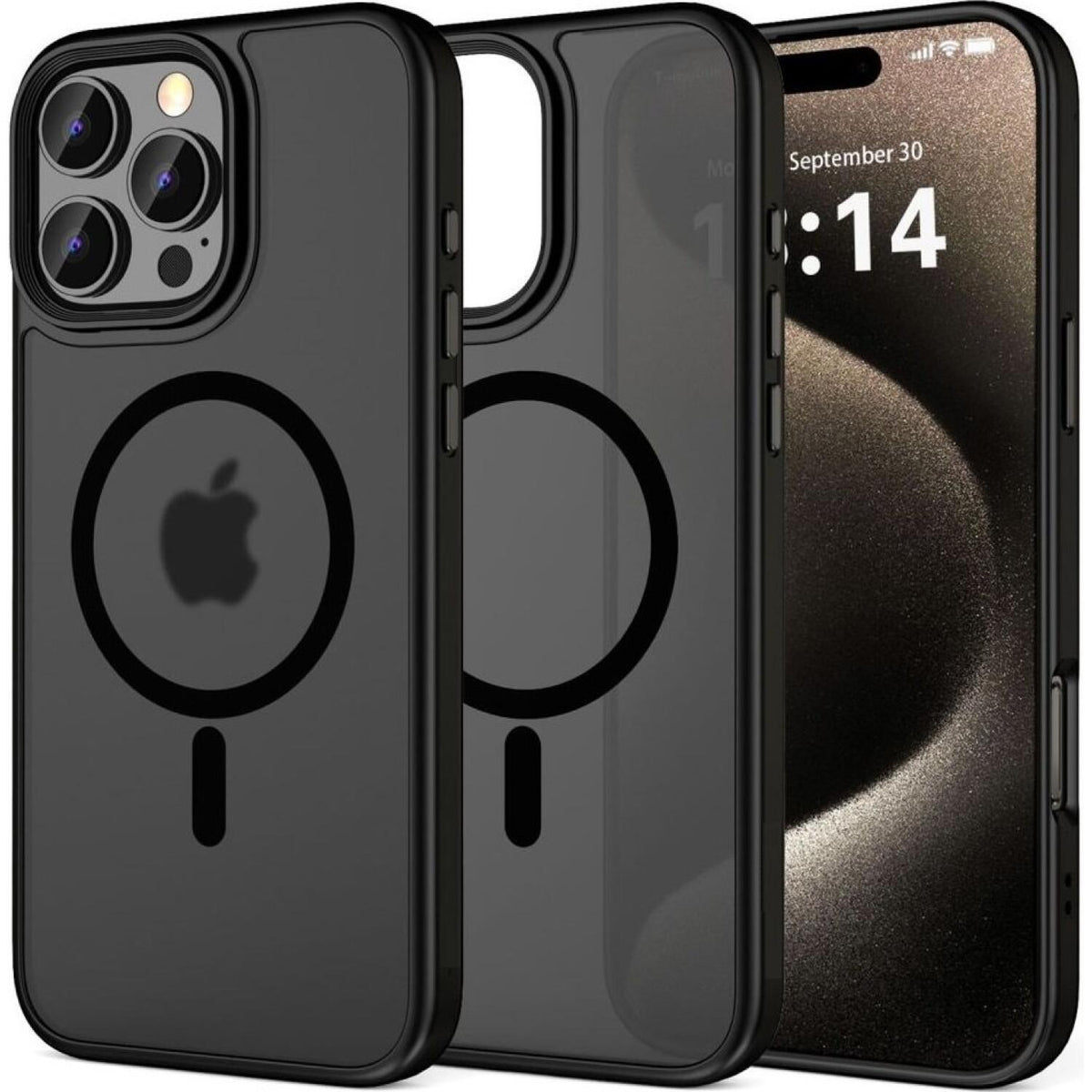 Θήκη iPhone 16 Pro Max Bodycell MagSafe Backcover Σκληρή Ημιδιάφανη με MagSafe - Matte Black (5206015083792)