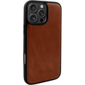 Θήκη iPhone 16 Pro Max iCarer Leather TPU Back Cover Δερμάτινη με TPU Bumper & MagSafe - Retro Brown (WMI16250901-SN)