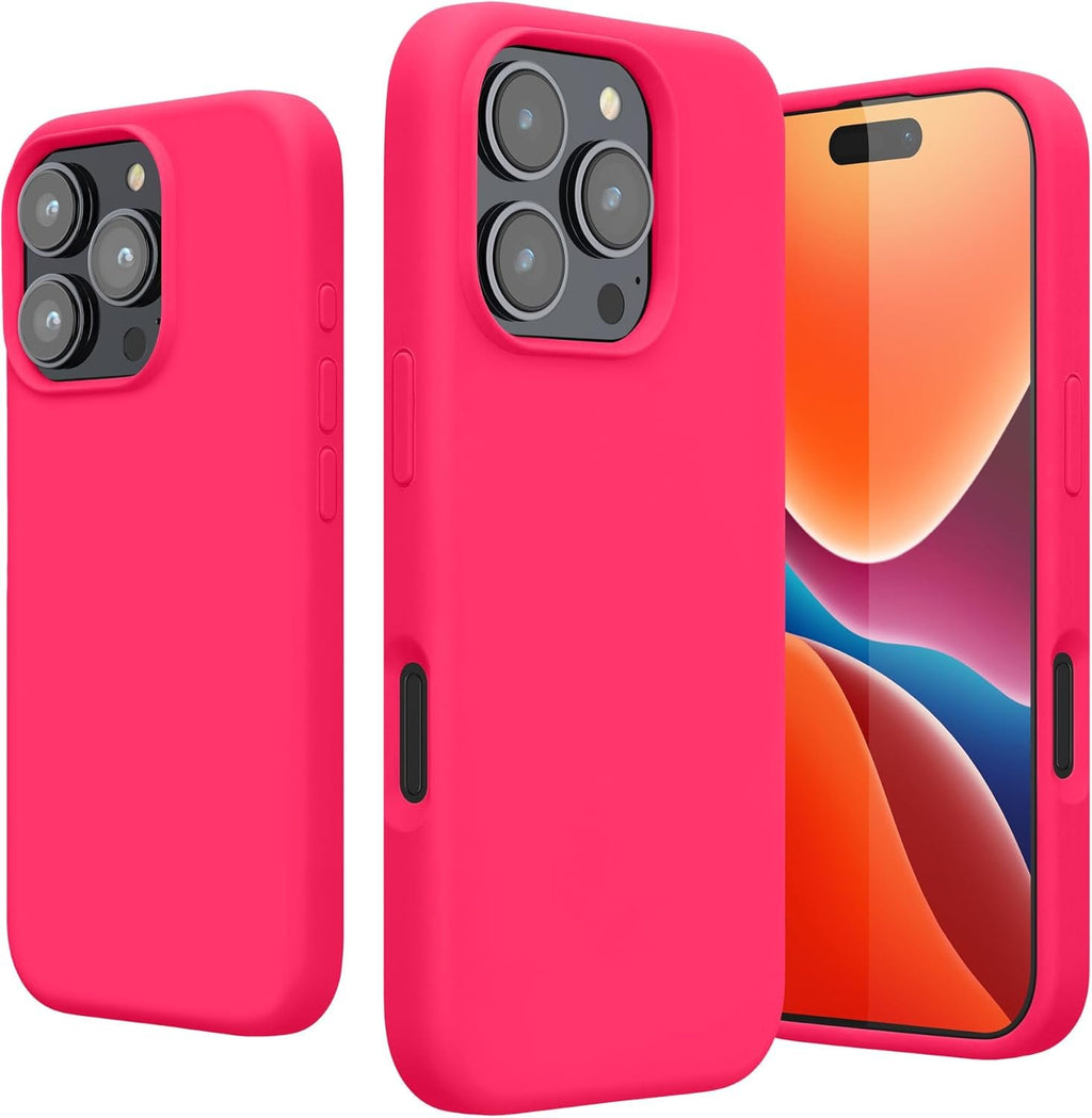 Θήκη iPhone 16 Pro Max KWmobile Soft Flexible Rubber Cover Σιλικόνης - Neon Pink (KWM000022TX002C)