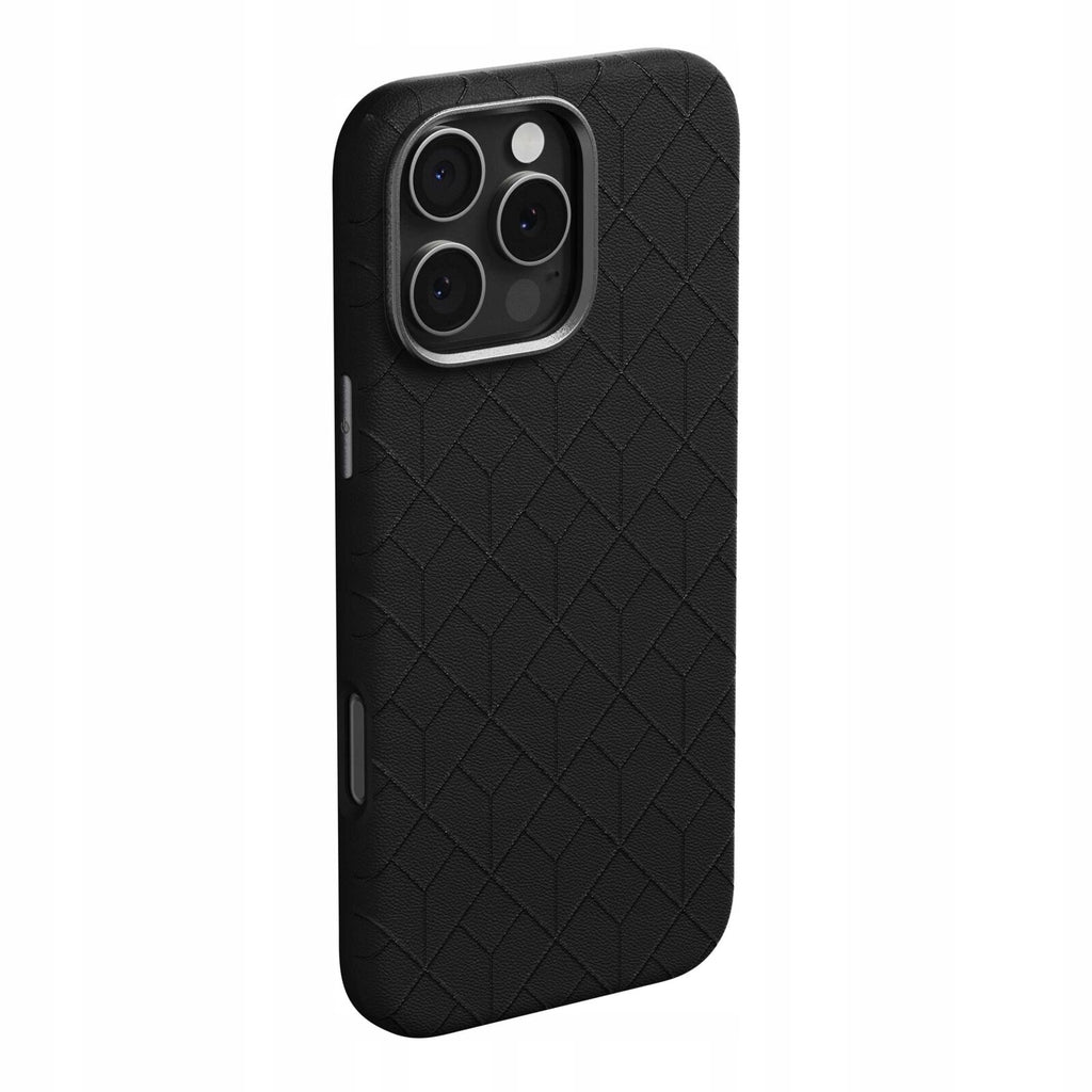 Θήκη iPhone 16 Pro Max Spacecase Classy Mag Σκληρή από Οικολογικό Δέρμα με MagSafe - Black (5905719112127)