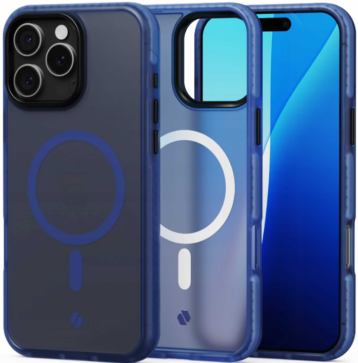 Θήκη iPhone 16 Pro Max Spacecase Hybrid Fusion Mag Ημιδιάφανη Σκληρή με MagSafe - Dark Blue (5905719112493)