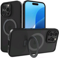 Θήκη iPhone 16 Pro Max Spacecase Ring Pro Mag Σκληρή με MagSafe & KickStand - Black (5905719112226)