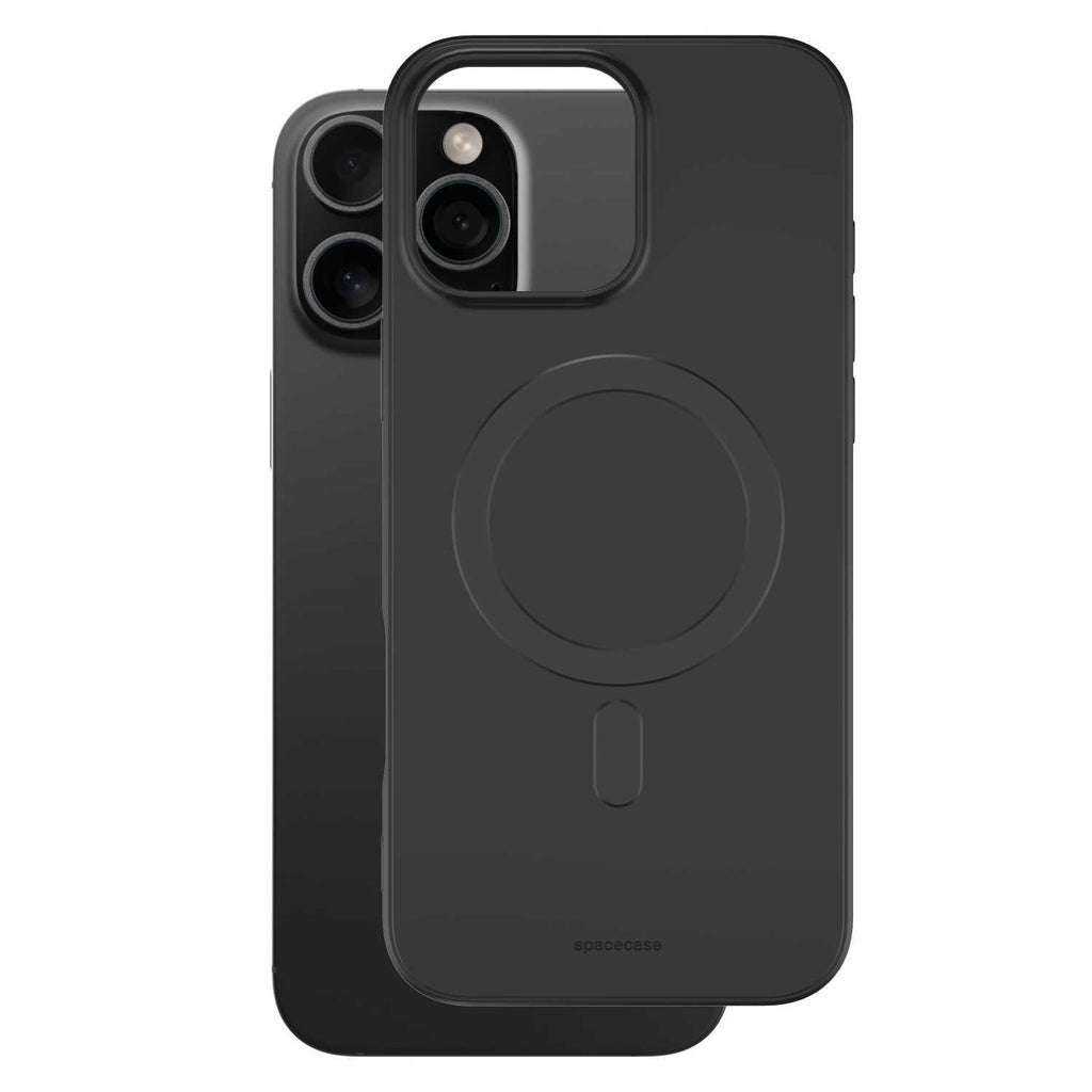 Θήκη iPhone 16 Pro Max Spacecase Silicone Magnetic Case Σιλικόνης με MagSafe - Black (5905719111694)