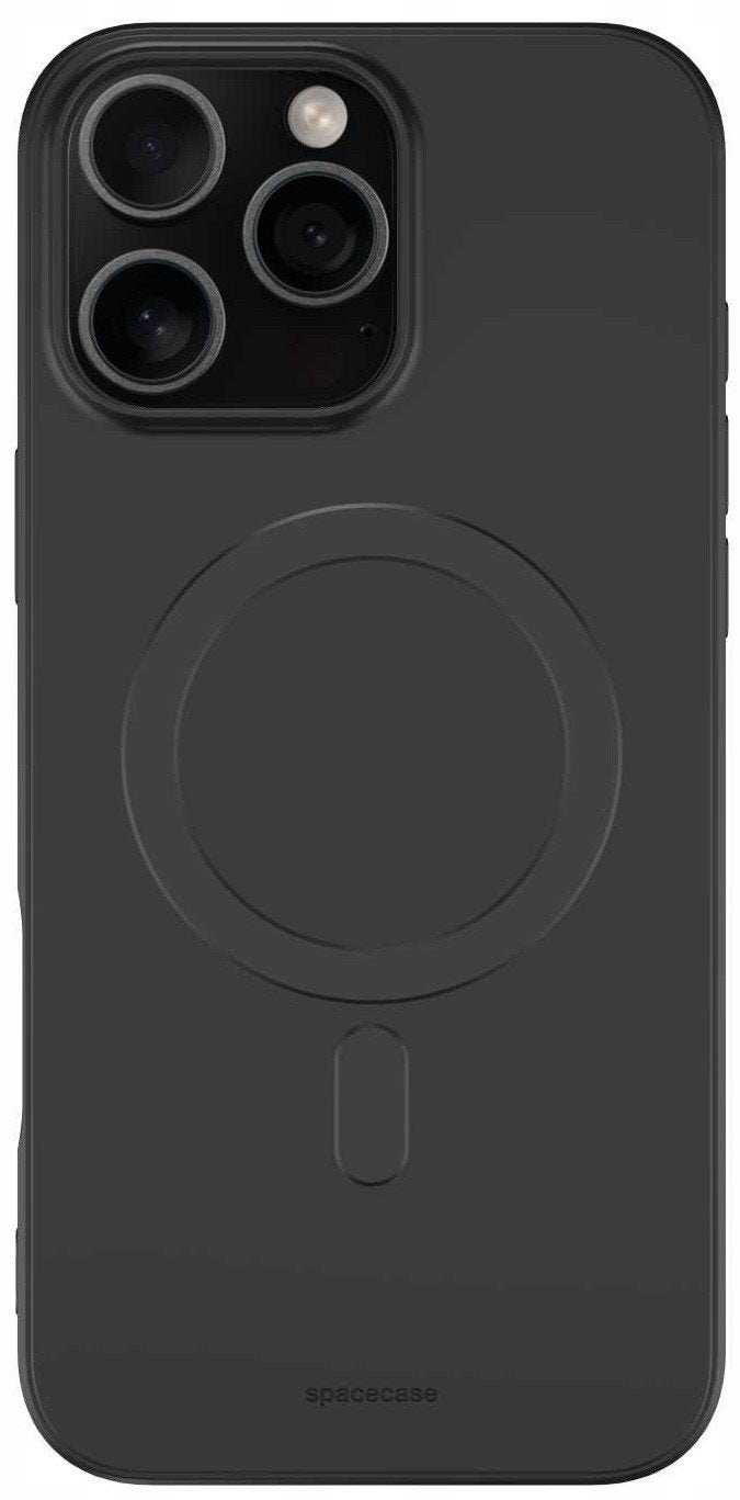 Θήκη iPhone 16 Pro Max Spacecase Silicone Magnetic Case Σιλικόνης με MagSafe - Black (5905719111694)