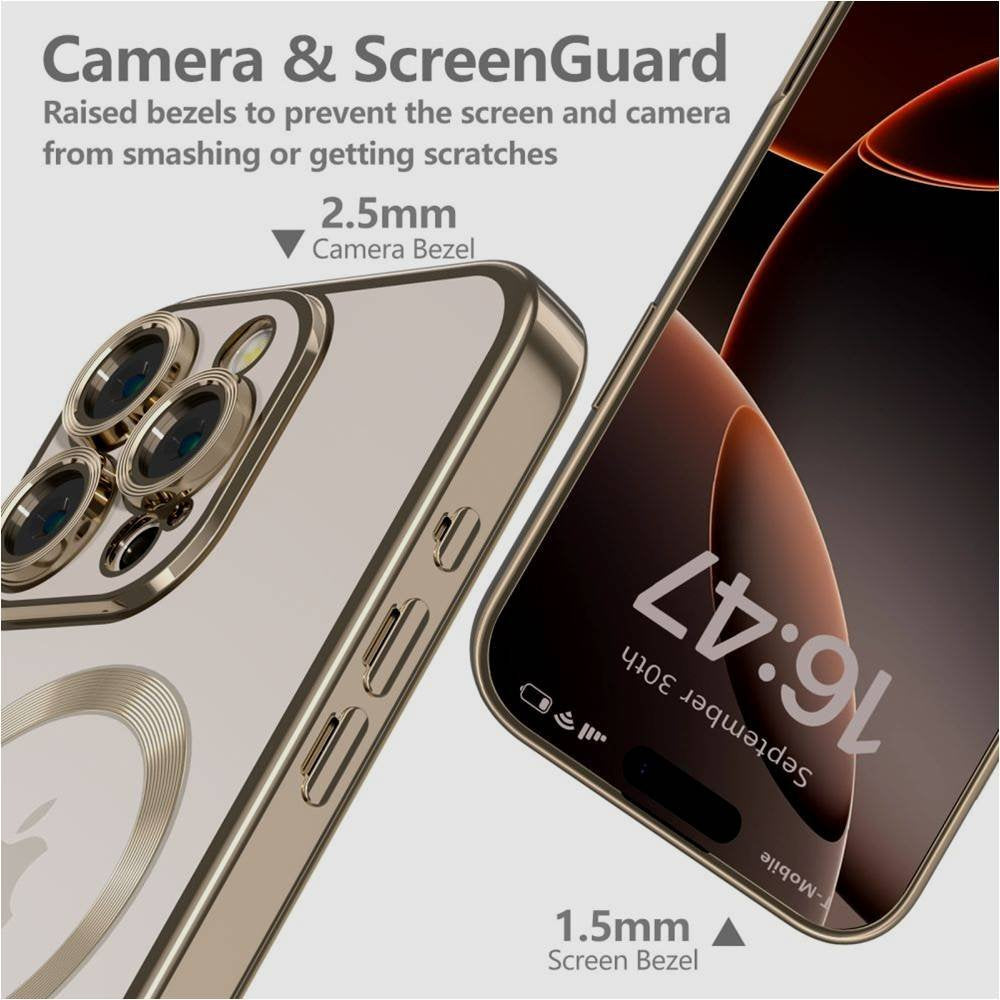 Θήκη iPhone 16 Pro Max Tech-Protect MagFlex Διάφανη Σιλικόνης με MagSafe - Shiny Desert (5906302372256)