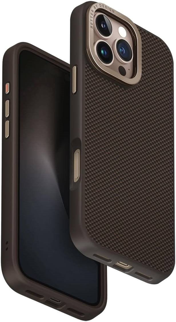 Θήκη iPhone 16 Pro Max Uniq Keva Max Ανθεκτική Aramid Fiber με MagSafe & Kickstand - Brown (UNIQ-IP6.9P(2024)-KEVMMBWN)