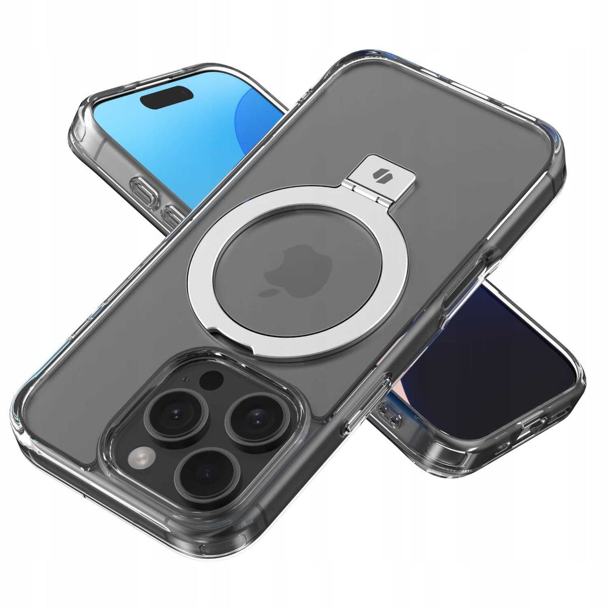 Θήκη iPhone 16 Pro Spacecase Ring Pro Mag Σκληρή με MagSafe & KickStand - Clear (5905719112219)
