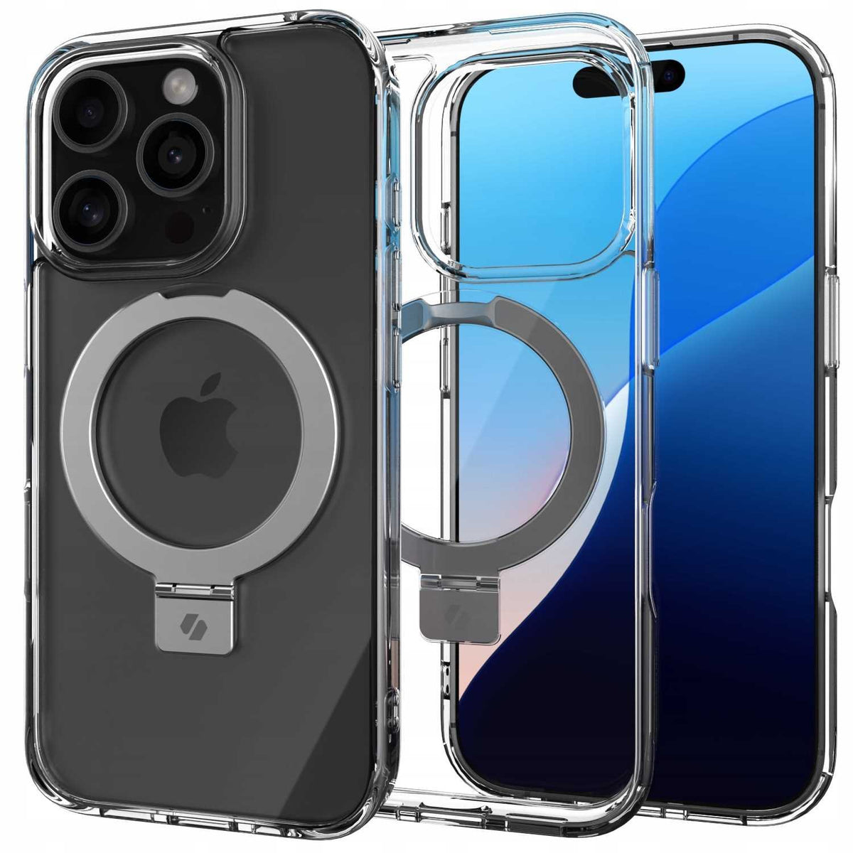 Θήκη iPhone 16 Pro Spacecase Ring Pro Mag Σκληρή με MagSafe & KickStand - Clear (5905719112219)