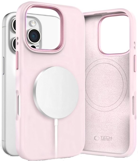 Θήκη iPhone 16 Pro Tech-Protect Silicone Pure MagSafe Σιλικόνης με MagSafe - Pink Pearl (5906302372577)