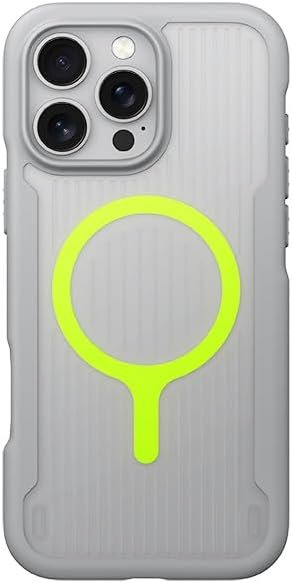 Θήκη iPhone 16 Pro Uniq Combat Active Ανθεκτική με MagSafe & Ανακλαστικό Λουράκι Χειρός - Stone Grey (UNIQ-IP6.3P(2024)-COMAM