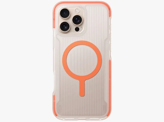 Θήκη iPhone 16 Pro Uniq Combat Active Ανθεκτική με MagSafe & Ανακλαστικό Λουράκι Χειρός - Volt Orange (UNIQ-IP6.3P(2024)-COMA