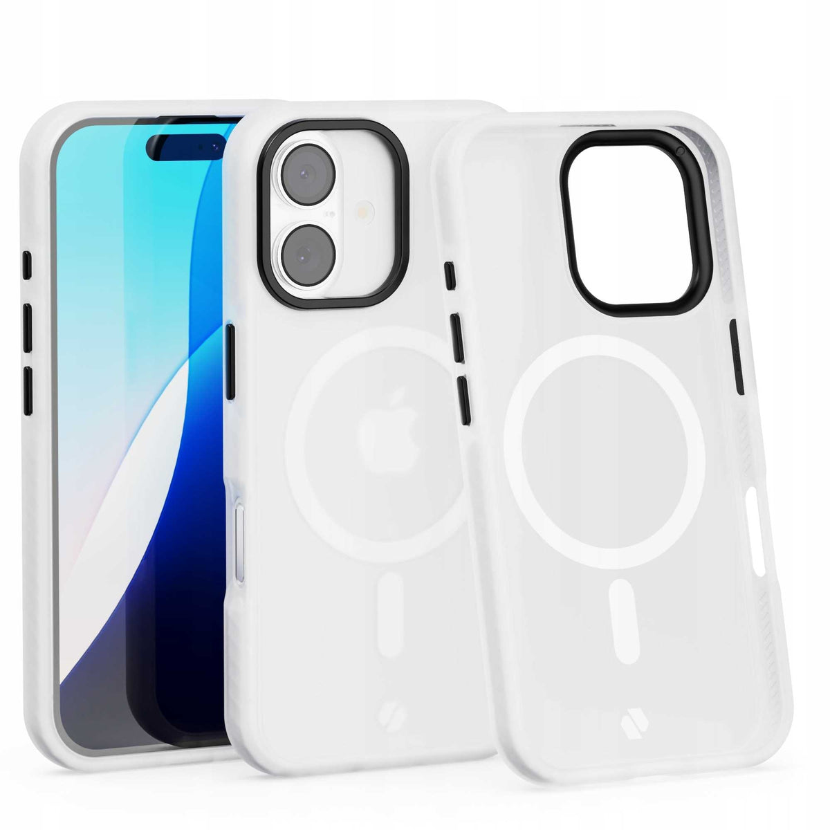 Θήκη iPhone 16 Spacecase Hybrid Fusion Mag Ημιδιάφανη Σκληρή με MagSafe - Frost Clear (5905719112387)