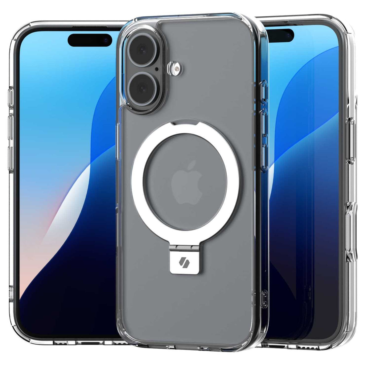 Θήκη iPhone 16 Spacecase Ring Pro Mag Σκληρή με MagSafe & KickStand - Clear (5905719112196)