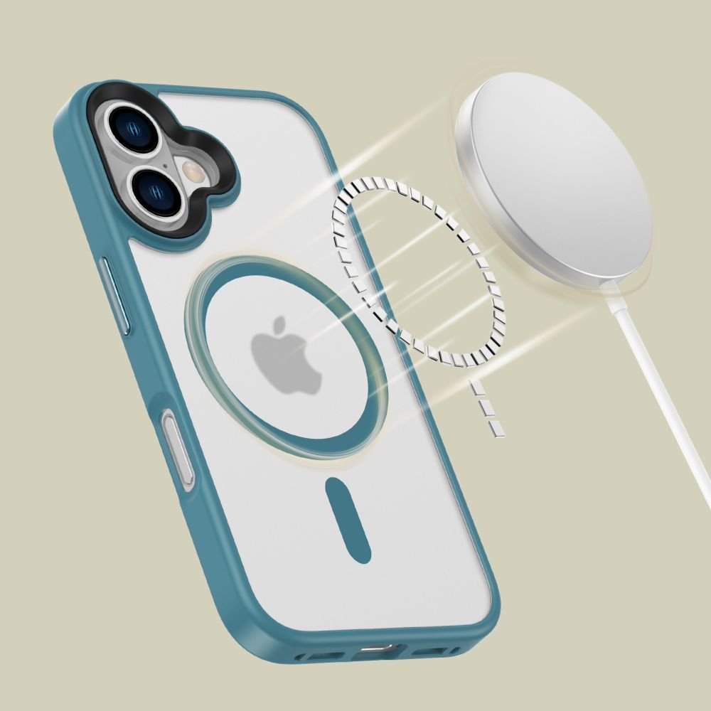 Θήκη iPhone 16 Tech-Protect MagMat Σκληρή Ημιδιάφανη με MagSafe - Matte Teal (5906302372355)