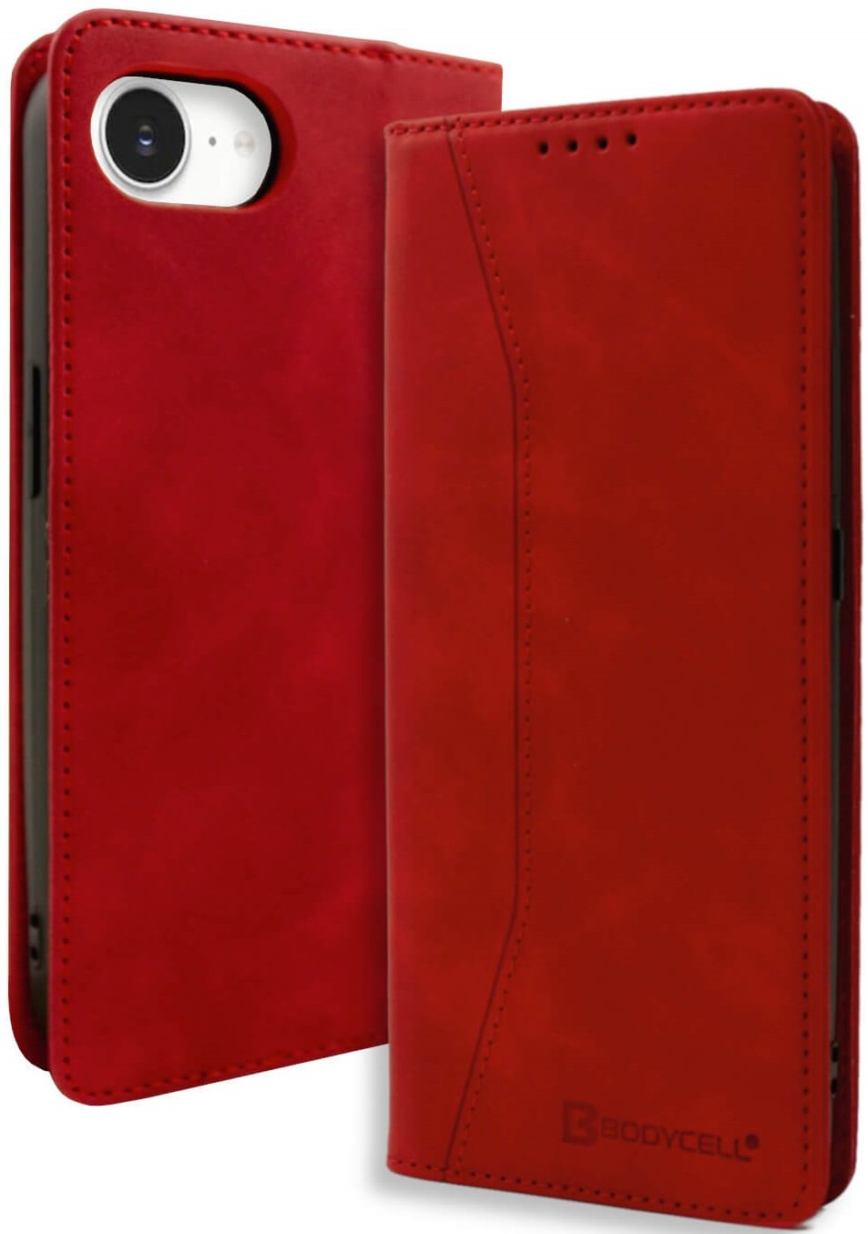 Θήκη iPhone 17e / 16e Bodycell Book Case Πορτοφόλι - Red (5206015079870)