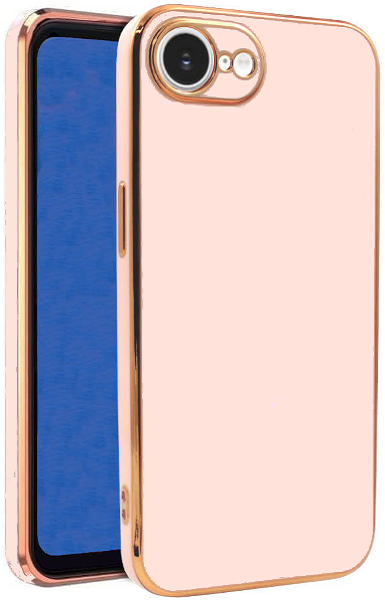 Θήκη iPhone 17e / 16e Bodycell Gold Plated Σιλικόνης - Pink (5206015081231)