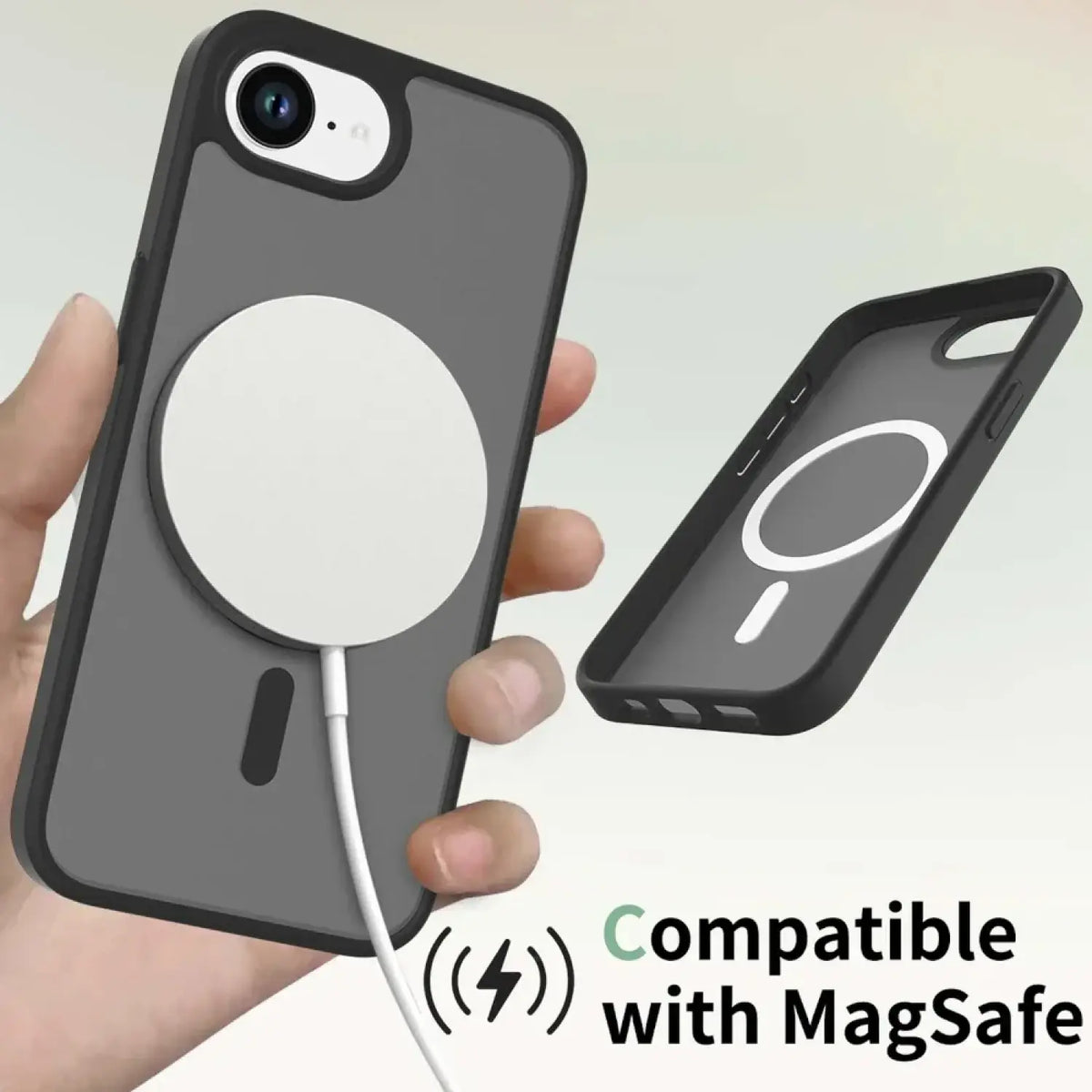 Θήκη iPhone 17e / 16e Bodycell MagSafe Backcover Σκληρή Ημιδιάφανη με MagSafe - Matte Black (5206015083808)