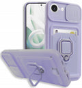 Θήκη iPhone 17e / 16e Bodycell Multifunction με Λουράκι Λαιμού / Κάλυμμα Κάμερας / Ring Holder & Υποδοχή Κάρτας - Purple (520