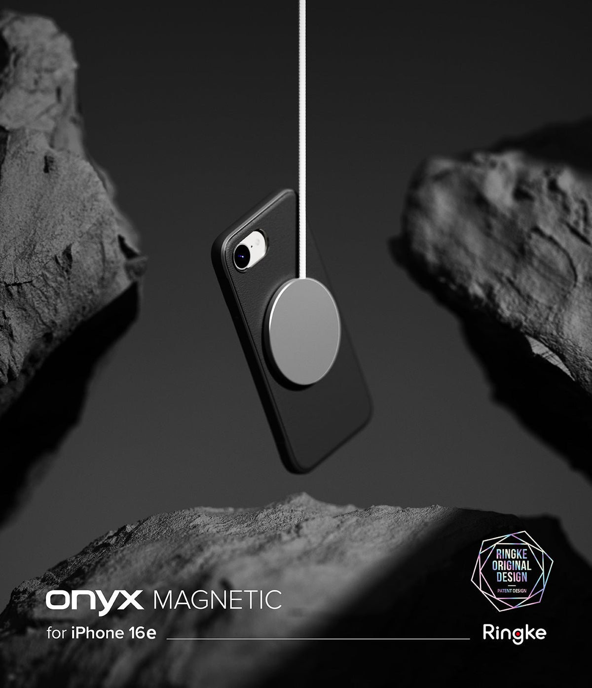 Θήκη iPhone 17e / 16e Ringke Onyx Magnetic Σιλικόνης με MagSafe - Black (8800293852759)