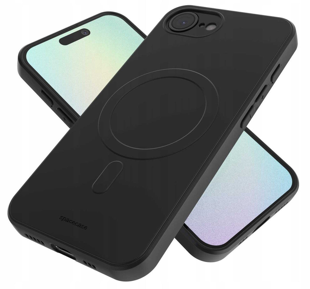 Θήκη iPhone 17e / 16e Spacecase Silicone Magnetic Case Σιλικόνης με MagSafe - Black (5905719117924)