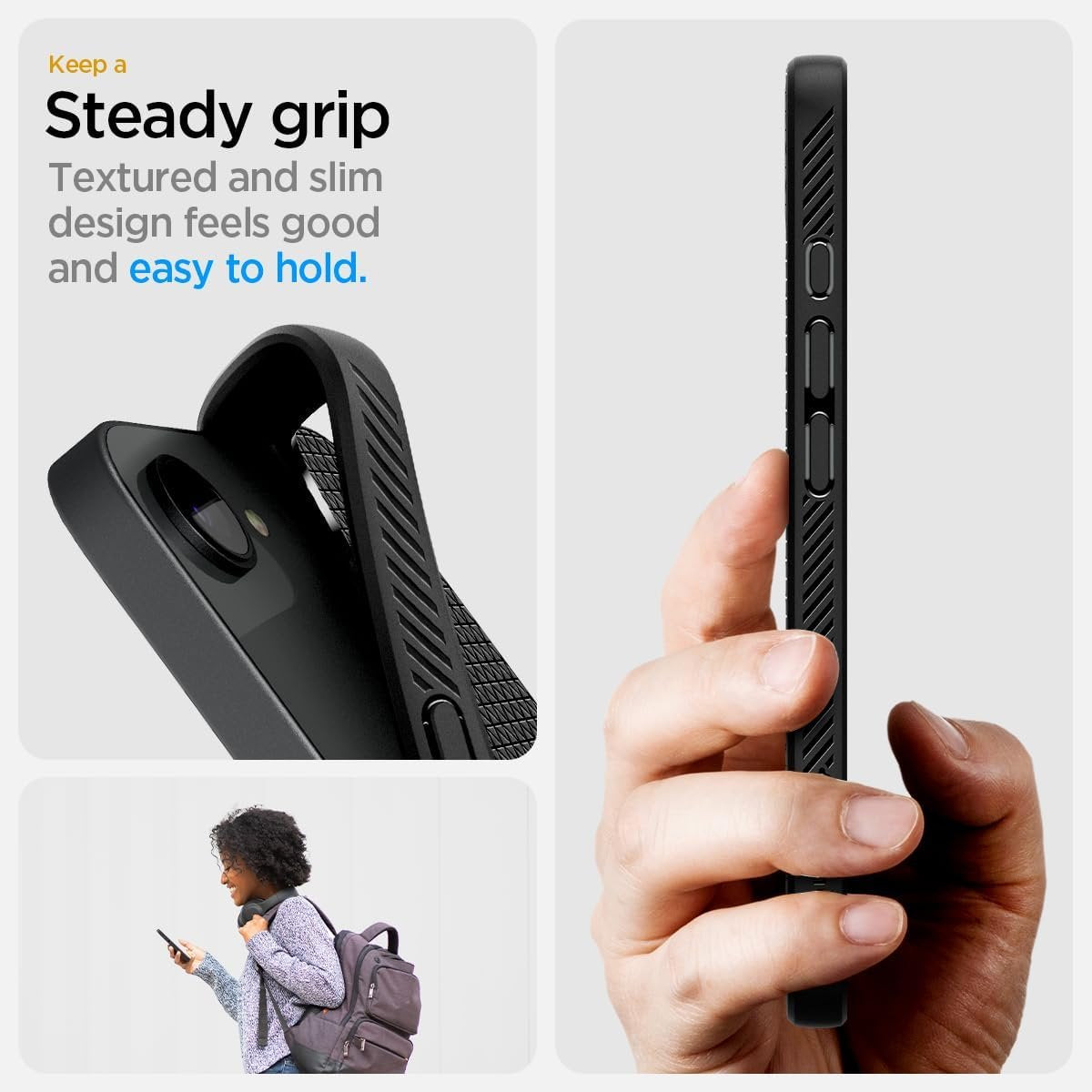 Θήκη iPhone 17e / 16e Spigen Liquid Air MagFit Σιλικόνης με MagSafe - Matte Black (ACS09151)