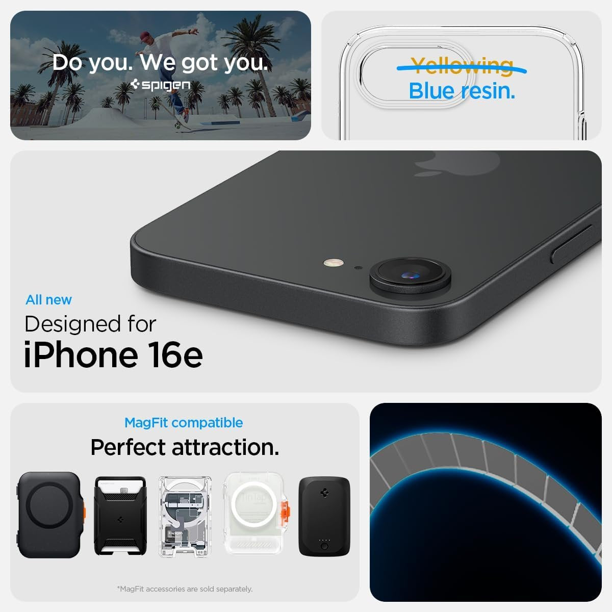 Θήκη iPhone 17e / 16e Spigen Liquid Crystal MagFit Σιλικόνης με MagSafe - Clear / White (ACS09150)