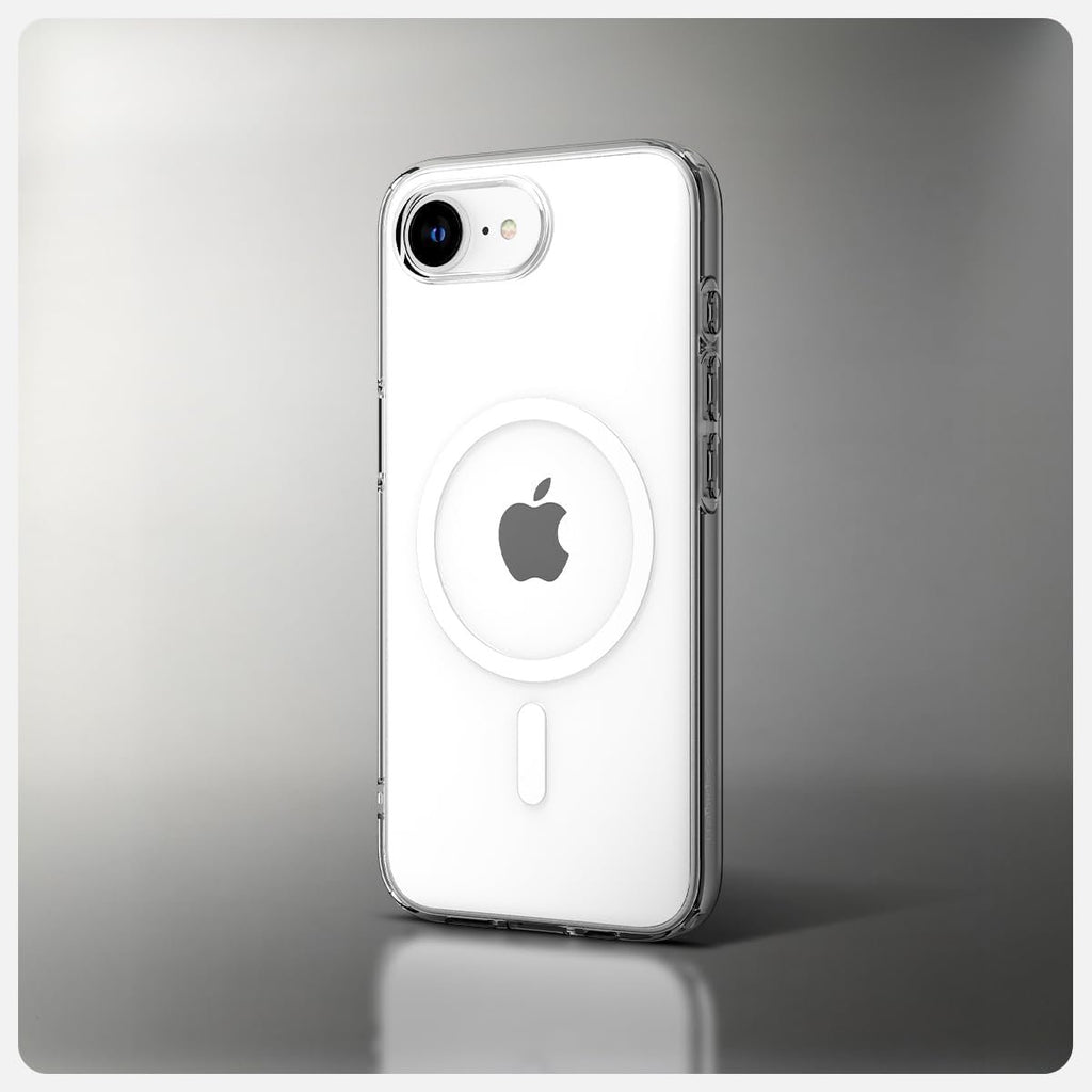 Θήκη iPhone 17e / 16e Spigen Liquid Crystal MagFit Σιλικόνης με MagSafe - Clear / White (ACS09150)