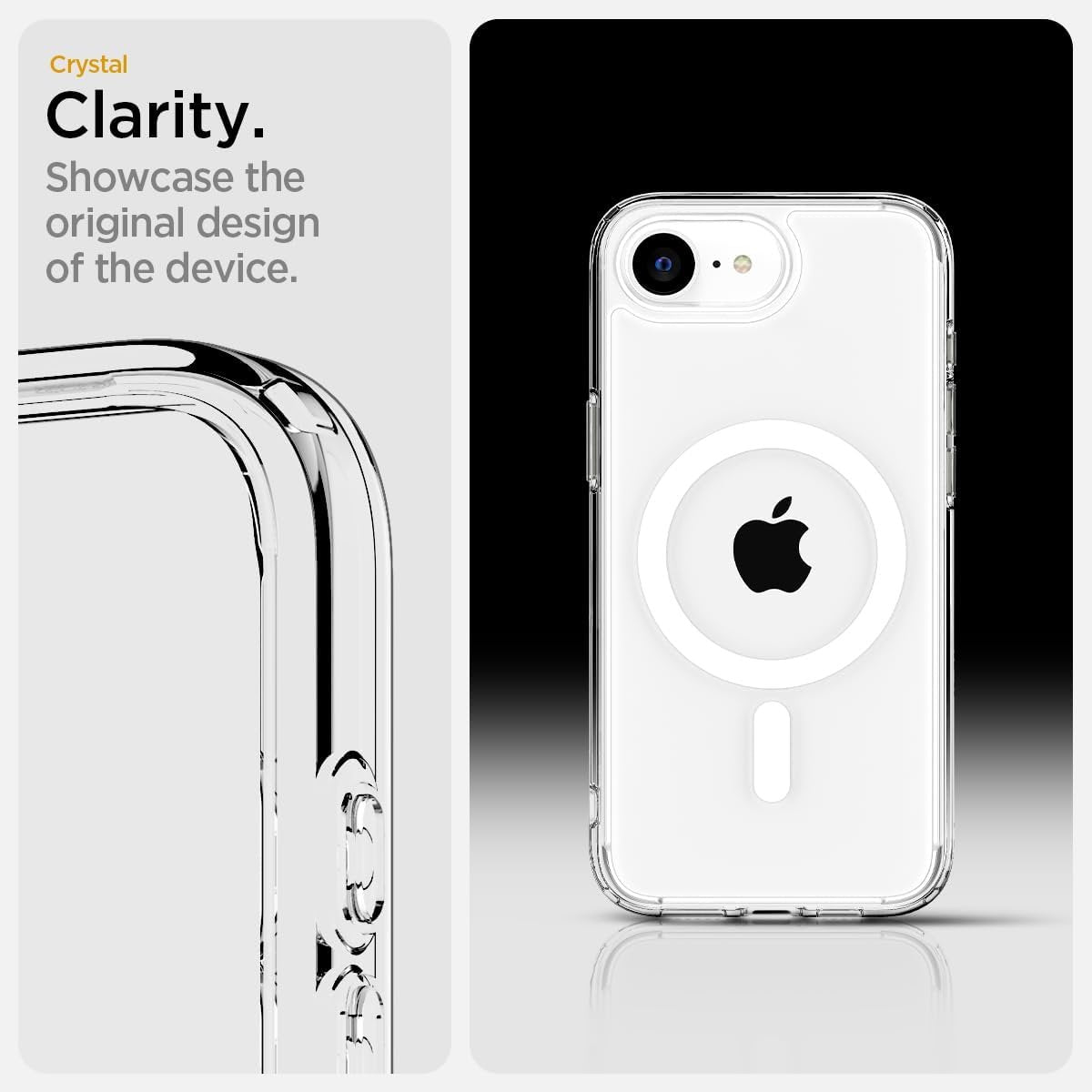 Θήκη iPhone 17e / 16e Spigen Ultra Hybrid MagFit Σκληρή με MagSafe - Clear / White (ACS09139)