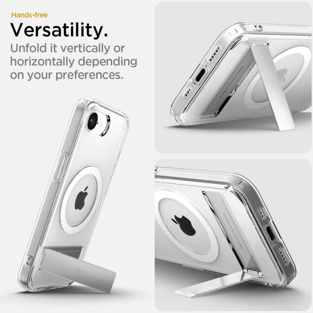 Θήκη iPhone 17e / 16e Spigen Ultra Hybrid S MagFit Σκληρή με MagSafe - Clear / White (ACS09148)