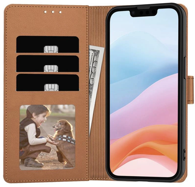 Θήκη iPhone 17e / 16e Tech-Protect Wallet Πορτοφόλι - Brown (5906302363339)