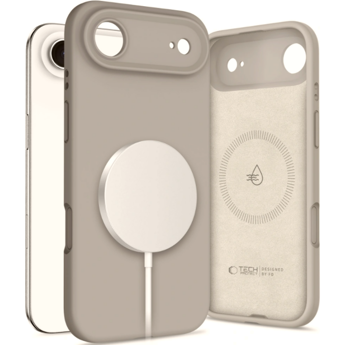 Θήκη iPhone Air Tech-Protect Silicone MagSafe Σιλικόνης με MagSafe - Stone Grey (5906302330263)