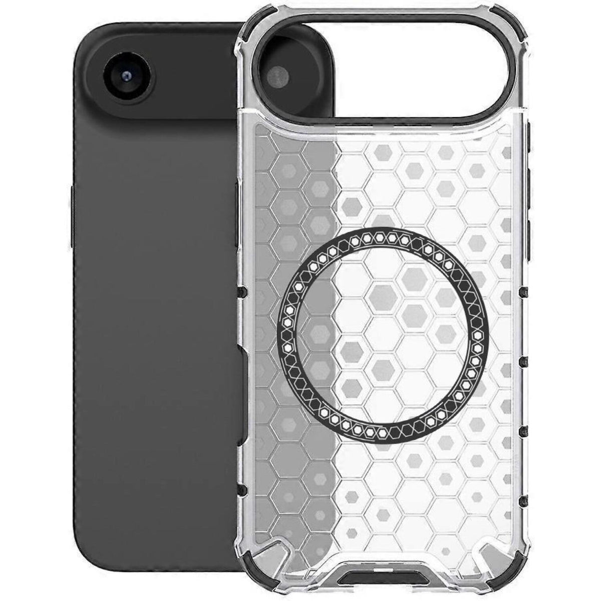 Θήκη iPhone Air Techsuit HoneyComb Shield Σκληρή Ημιδιάφανη με MagSafe - White (5949419290204)