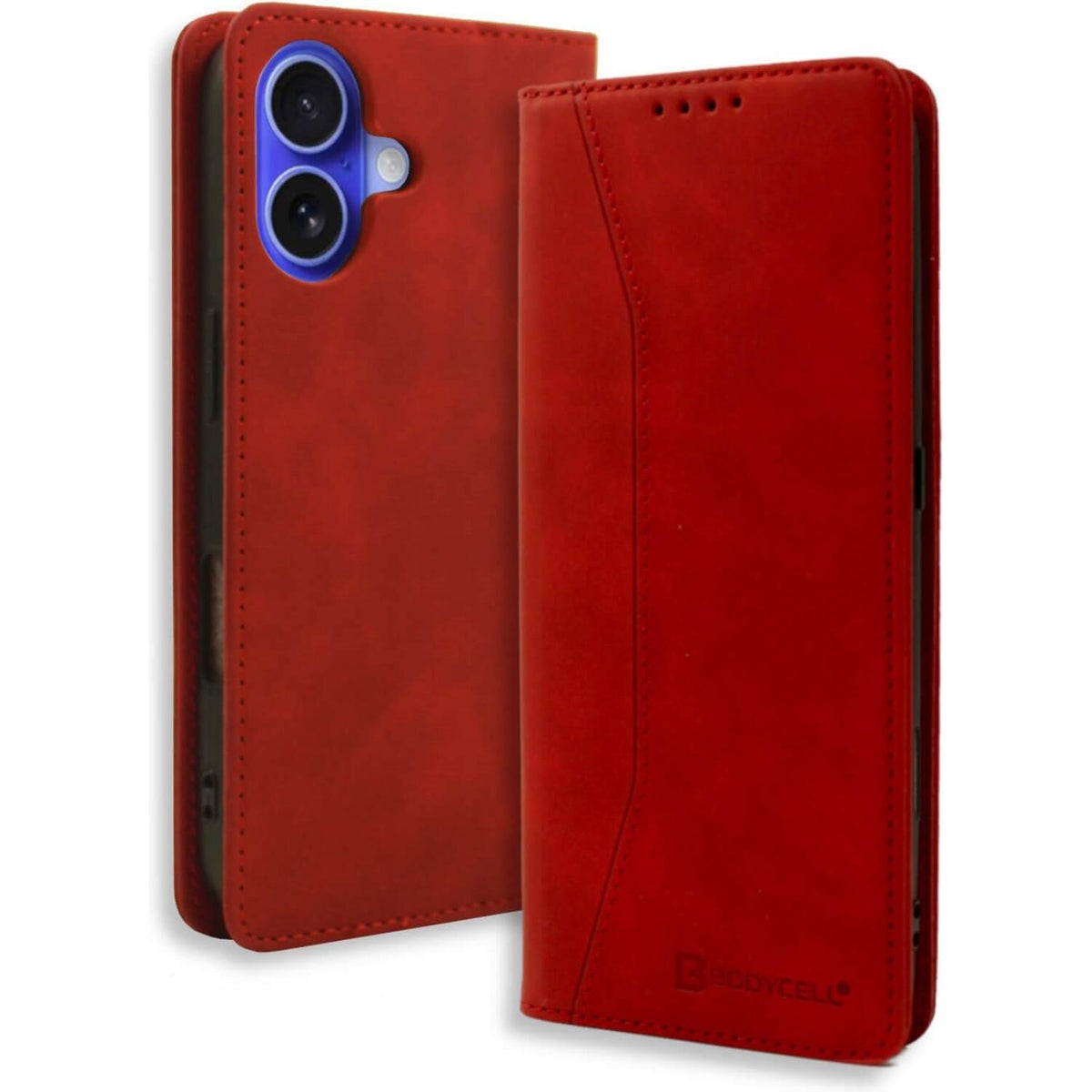 Θήκη iPhone 17 Bodycell Book Case Πορτοφόλι - Red (5206015083129)