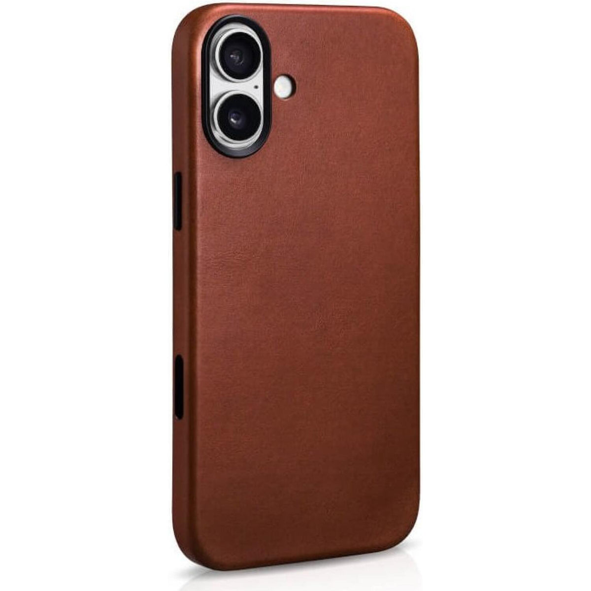 Θήκη iPhone 17 iCarer Leather Back Case With Camera Button Δερμάτινη με MagSafe & Μεταλλικό Πλαίσιο Κάμερας - Retro Brown (KJ