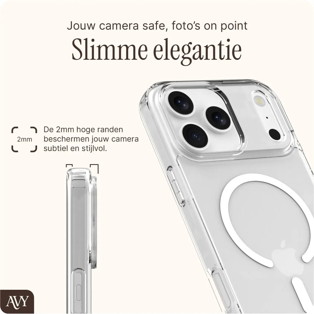 Θήκη iPhone 17 Pro Avy Case with Cord Hooks Διάφανη Σκληρή με Υποδοχές για Λουράκι & MagSafe - Transparent (8719246496882)