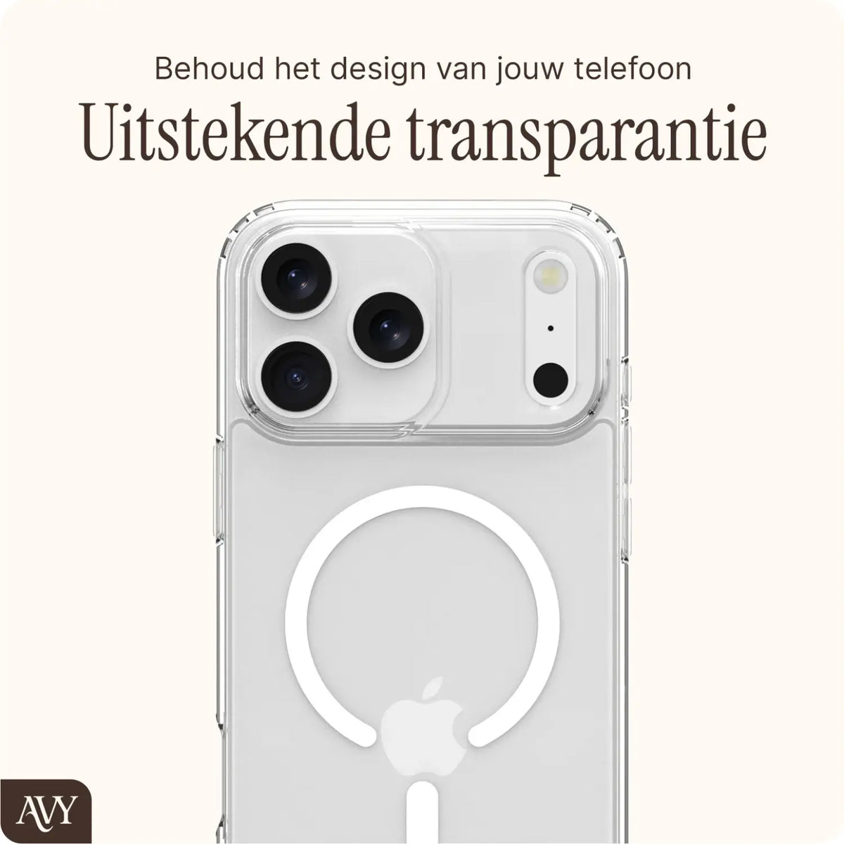 Θήκη iPhone 17 Pro Avy Case with Cord Hooks Διάφανη Σκληρή με Υποδοχές για Λουράκι & MagSafe - Transparent (8719246496882)