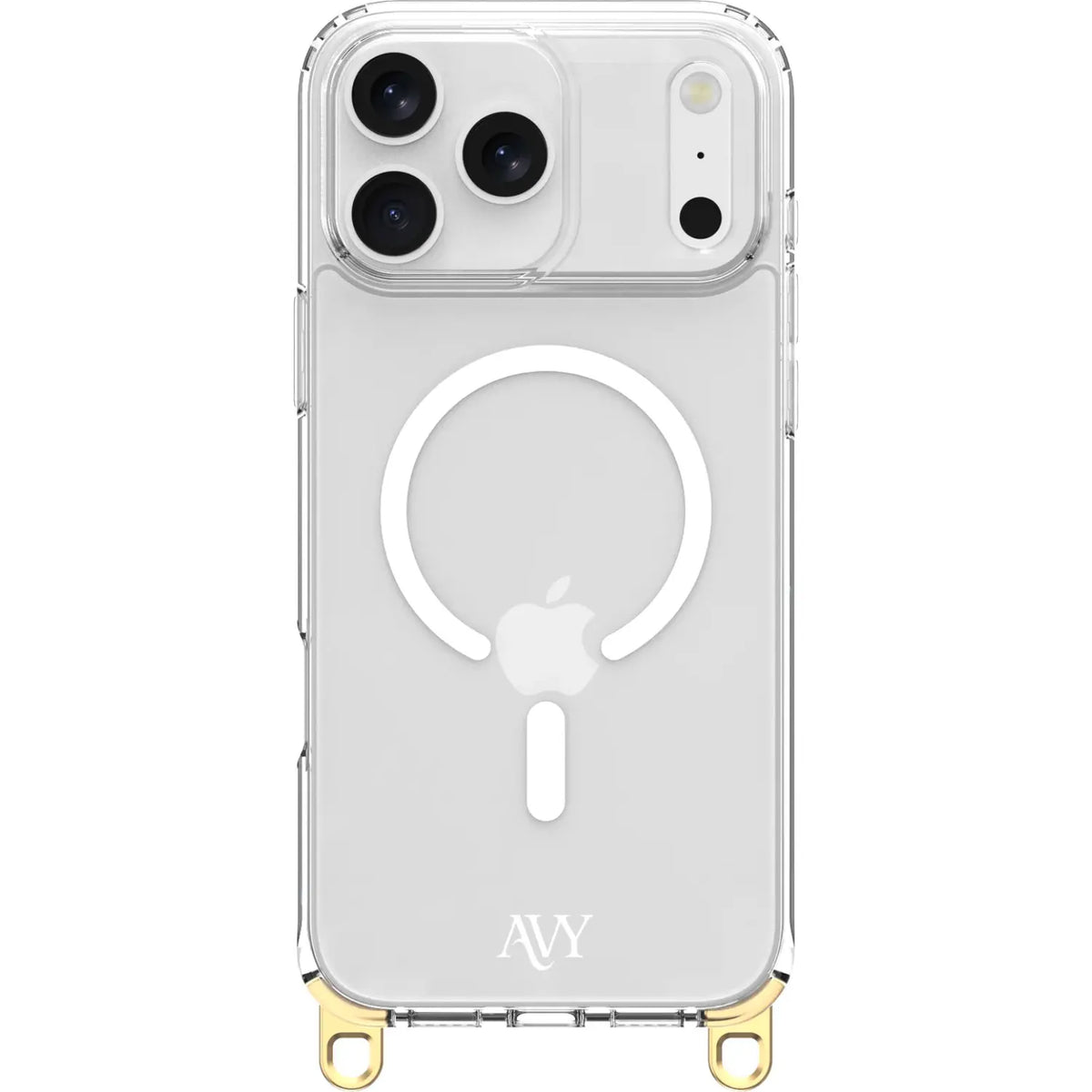 Θήκη iPhone 17 Pro Avy Case with Cord Hooks Διάφανη Σκληρή με Υποδοχές για Λουράκι & MagSafe - Transparent (8719246496882)