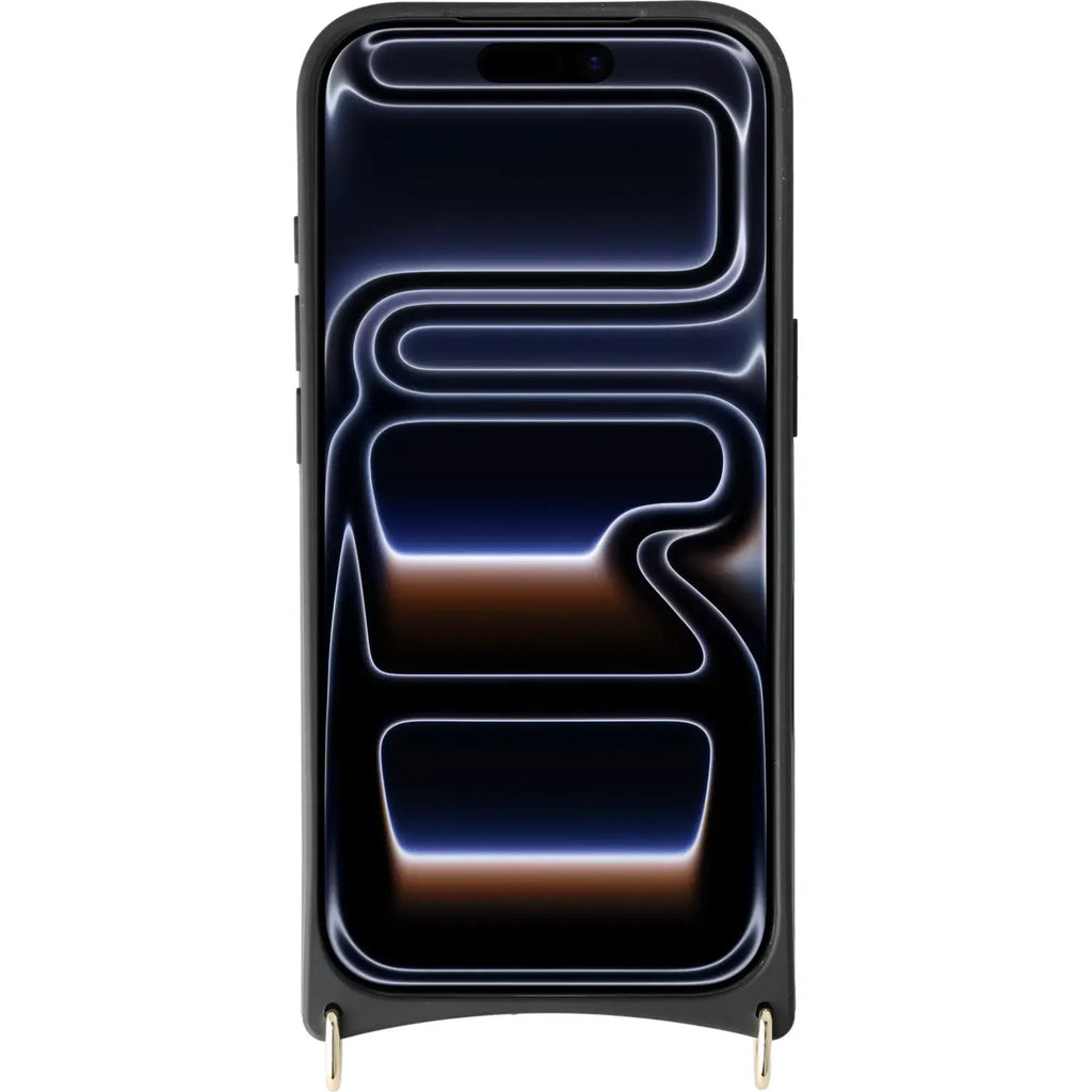 Θήκη iPhone 17 Pro Avy Case with Lanyard Hooks Δερμάτινη με MagSafe & Υποδοχές για Λουράκι - Leather Croco Black (87192465789