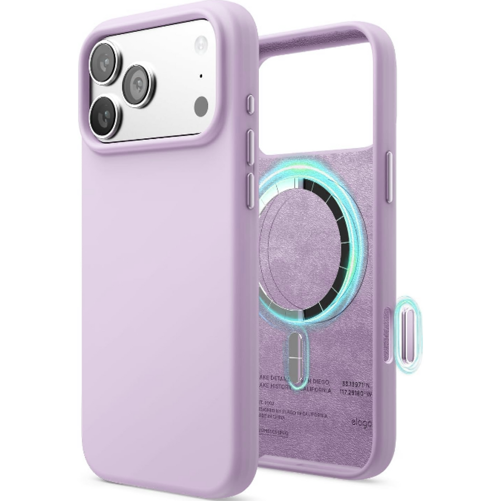 Θήκη iPhone 18 Pro / 17 Pro Elago Magnetic Silicone Case Premium Σιλικόνης με MagSafe - Light Lilac (ES17MSSC63PRO-LLIL)