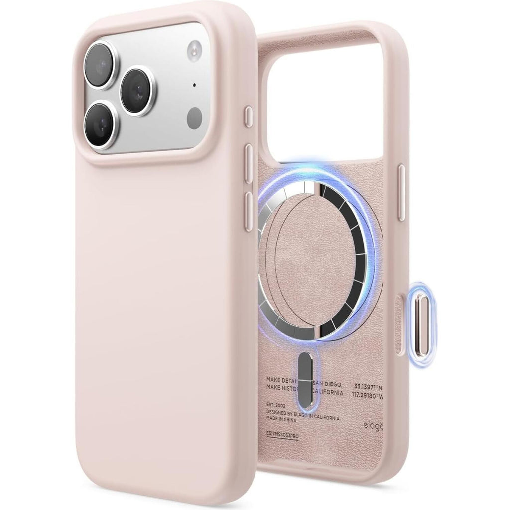 Θήκη iPhone 18 Pro / 17 Pro Elago Magnetic Silicone Case Premium Σιλικόνης με MagSafe - Light Pink (ES17MSSC63PRO-LPK)
