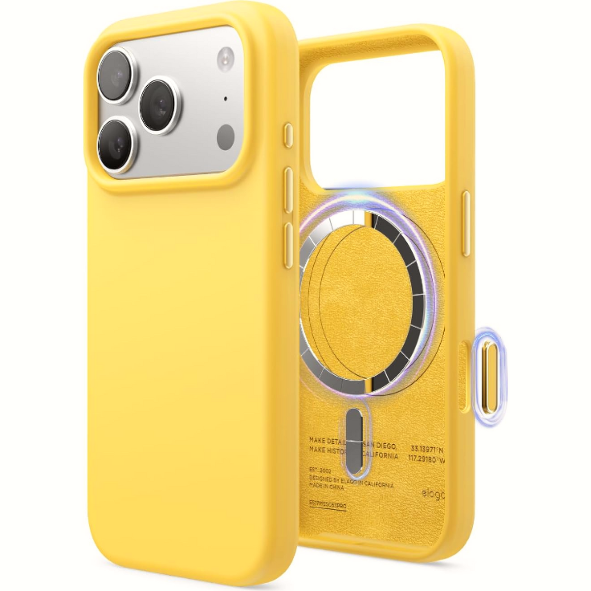 Θήκη iPhone 18 Pro / 17 Pro Elago Magnetic Silicone Case Premium Σιλικόνης με MagSafe - Sunshine (ES17MSSC63PRO-SUN)