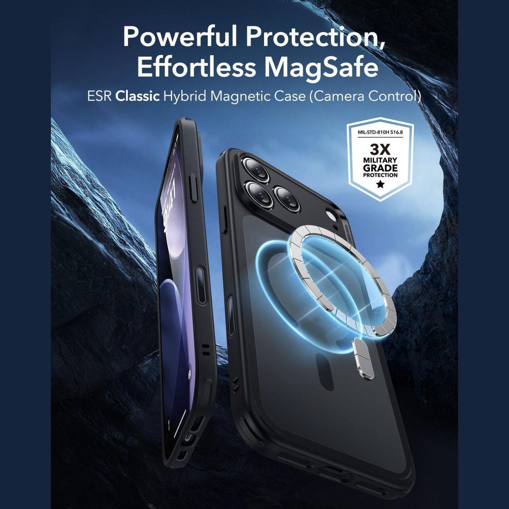 Θήκη iPhone 17 Pro ESR Classic Hybrid Magnetic Ανθεκτική με MagSafe & Κάλυμμα για Camera Control - Frosted Black (48942403032