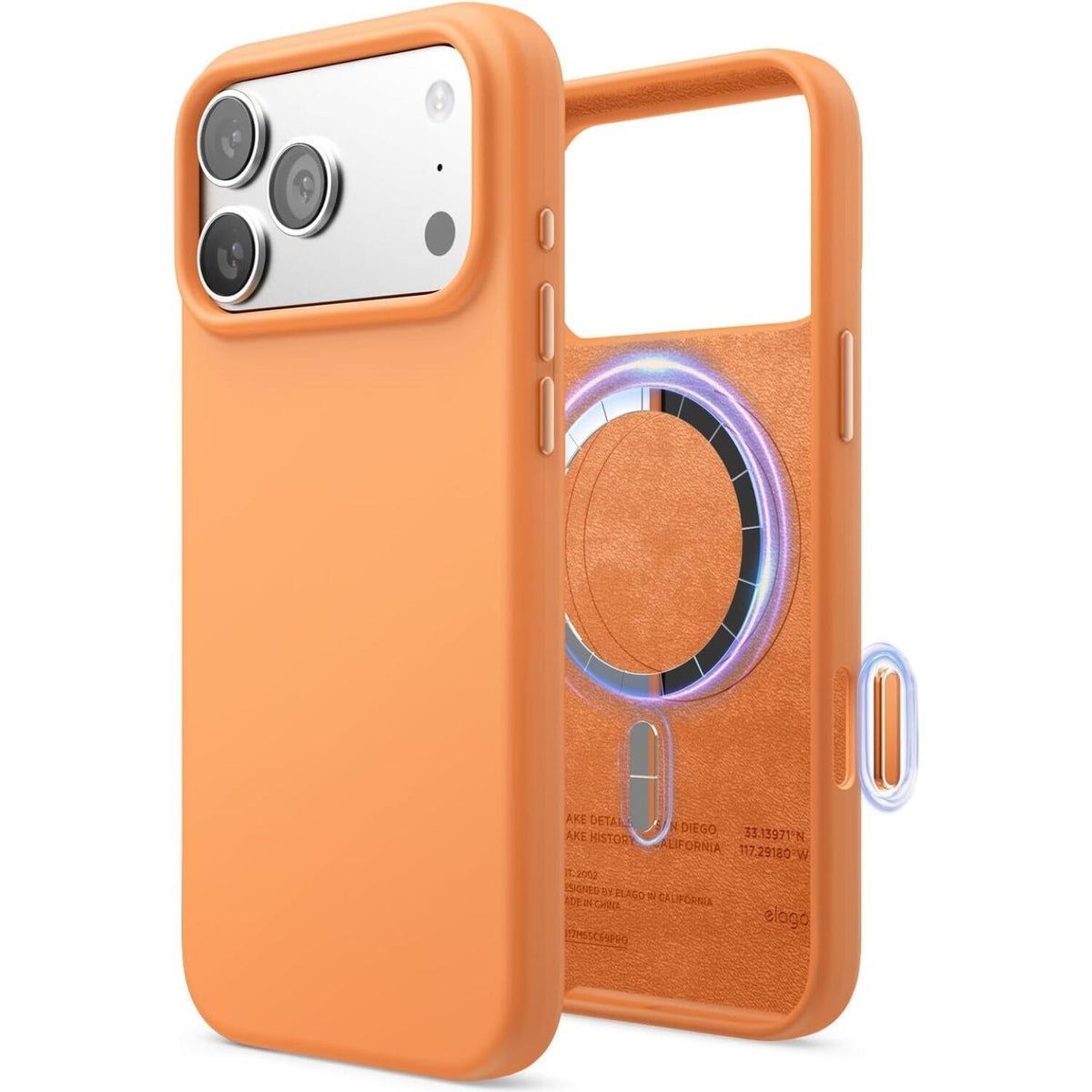 Θήκη iPhone 18 Pro Max / 17 Pro Max Elago Magnetic Silicone Case Premium Σιλικόνης με MagSafe - Orange (ES17MSSC69PRO-OR)