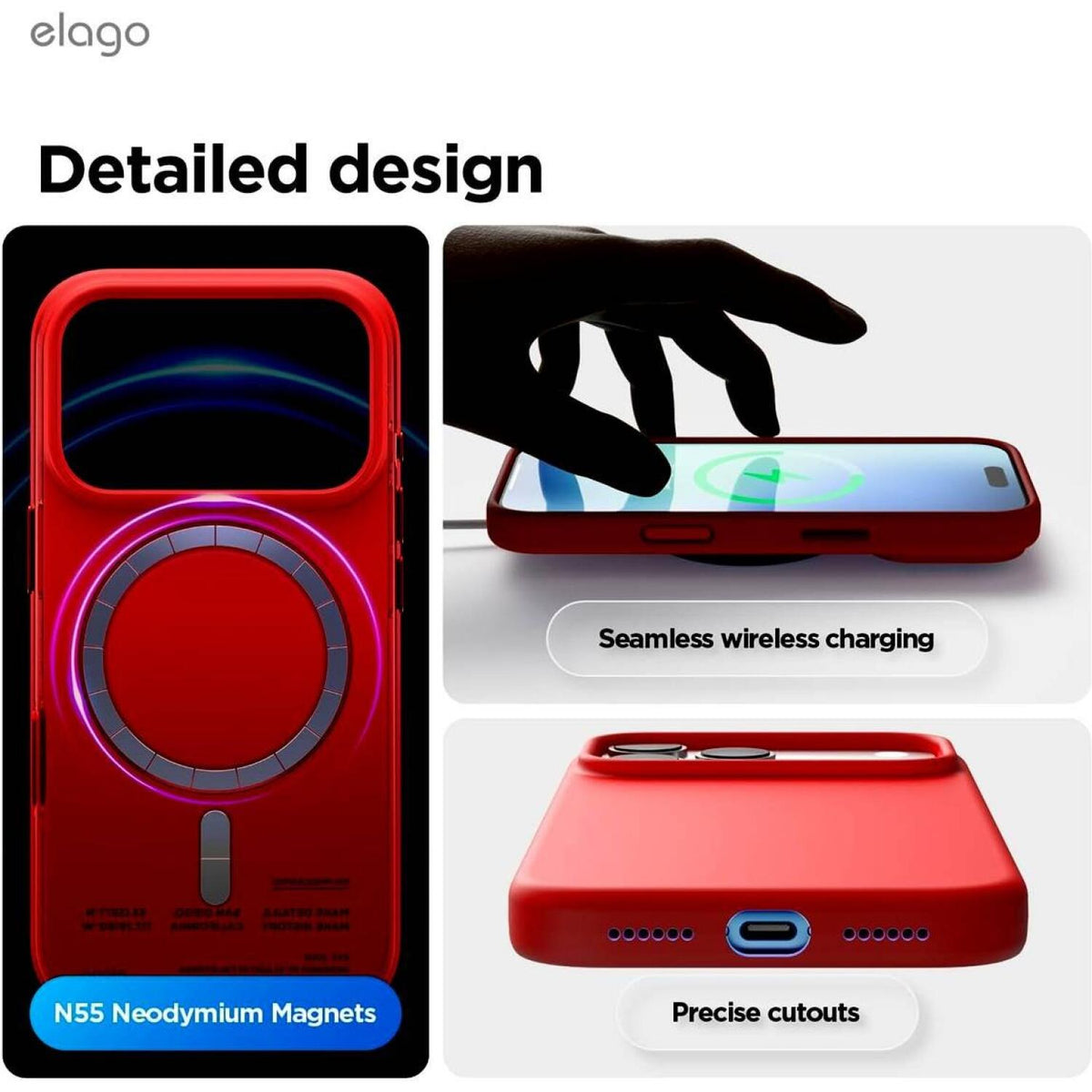 Θήκη iPhone 17 Pro Max Elago Magnetic Silicone Case Premium Σιλικόνης με MagSafe - Red (ES17MSSC69PRO-RD)