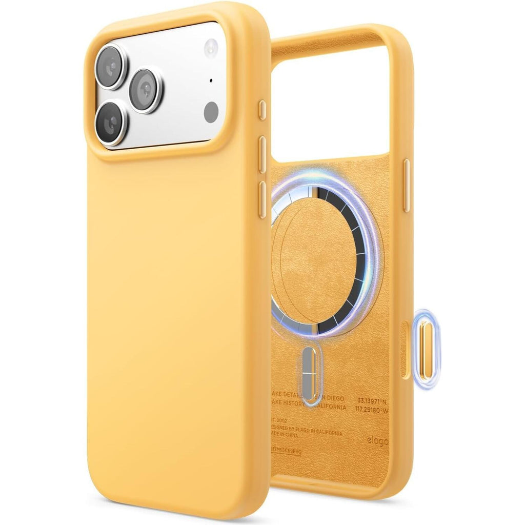 Θήκη iPhone 18 Pro Max / 17 Pro Max Elago Magnetic Silicone Case Premium Σιλικόνης με MagSafe - Sunshine (ES17MSSC69PRO-SUN)